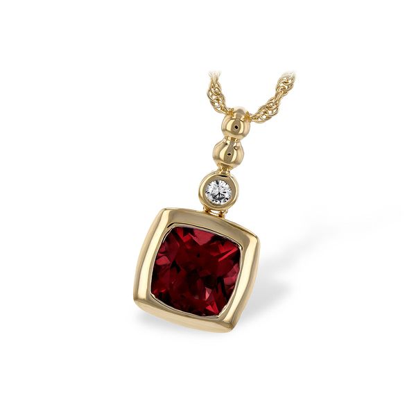 Garnet with Diamond Pendant Rasmussen Jewelers Spanish Fork, UT