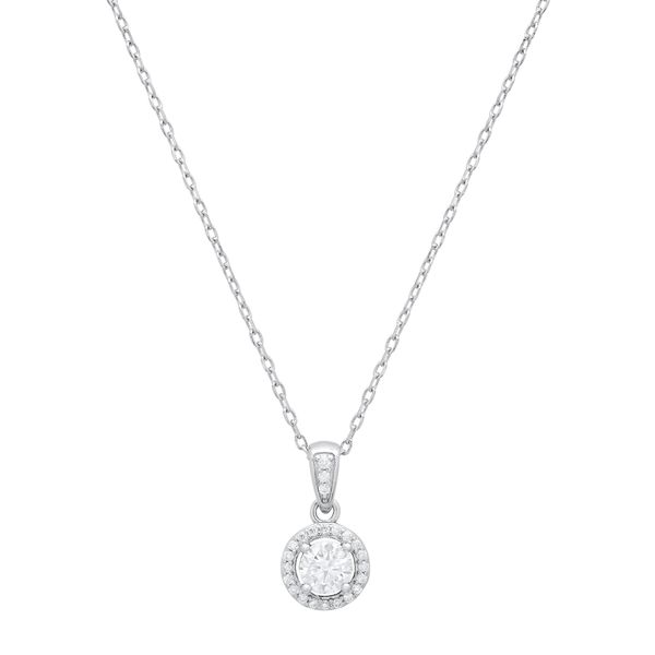 Sterling Silver Moissanite Necklace Rasmussen Jewelers Spanish Fork, UT