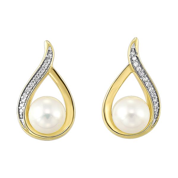 Pearl and Diamond Earrings Rasmussen Jewelers Spanish Fork, UT