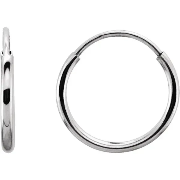 Endless White Hoop Earrings Rasmussen Jewelers Spanish Fork, UT
