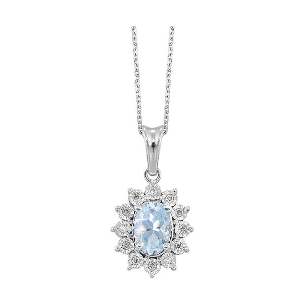 Blue Topaz Diamond Pendant Rasmussen Jewelers Spanish Fork, UT