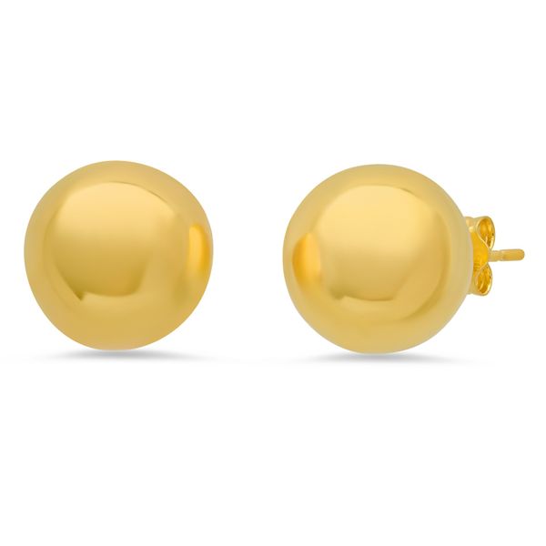 Yellow Gold Plated Ball Earrings Rasmussen Jewelers Spanish Fork, UT