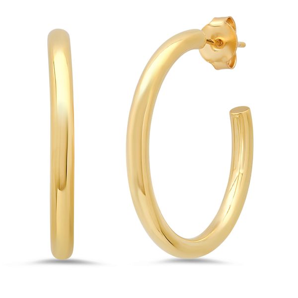 Yellow Gold Plated Hoops Earrings Rasmussen Jewelers Spanish Fork, UT