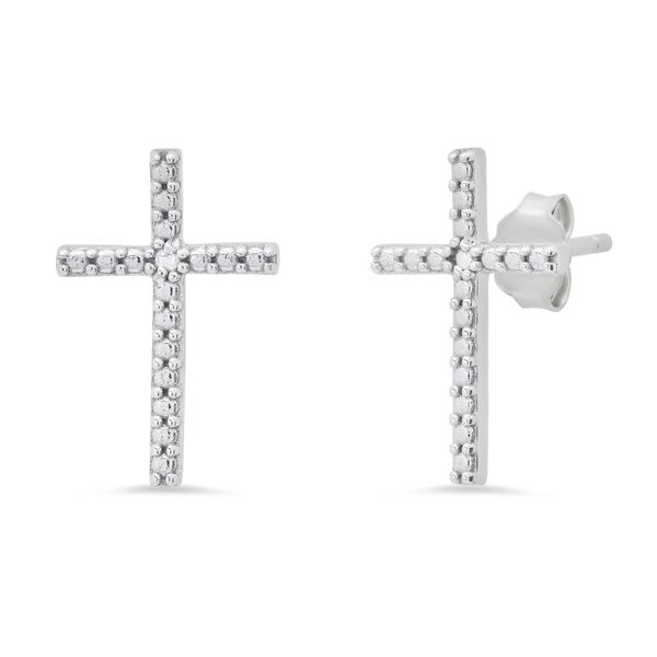 Sterling Silver Diamond Cross Earrings Rasmussen Jewelers Spanish Fork, UT