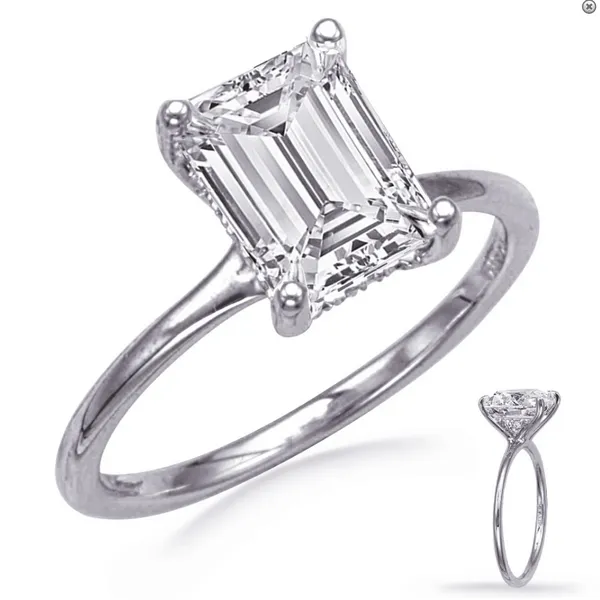 Emerald-Cut Diamond Semi-Mount Ring Redlands Jewelers Redlands, CA