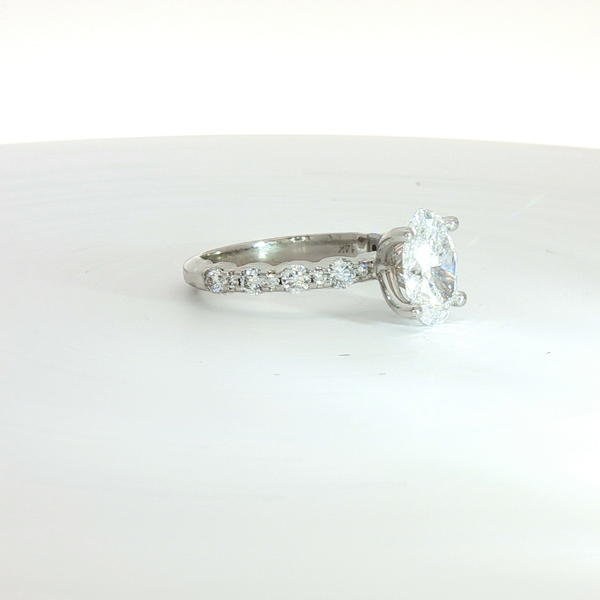 Oval Cut Lab Grown Diamond Engagement Ring Image 3 Redlands Jewelers Redlands, CA