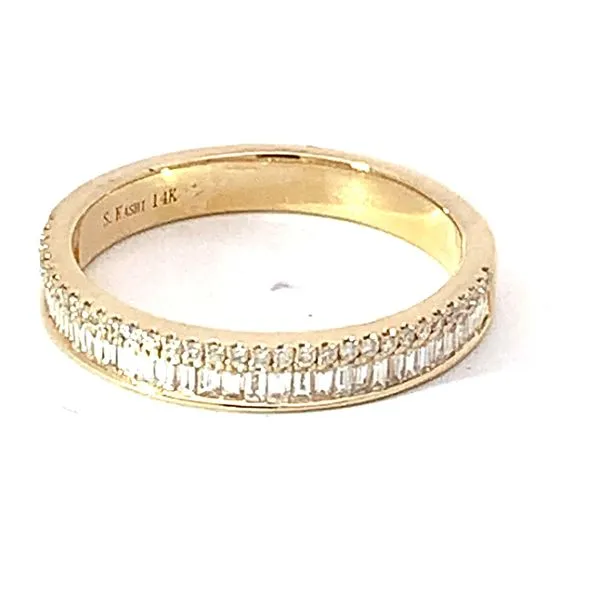 Baguette & Round Diamond Band Image 3 Redlands Jewelers Redlands, CA
