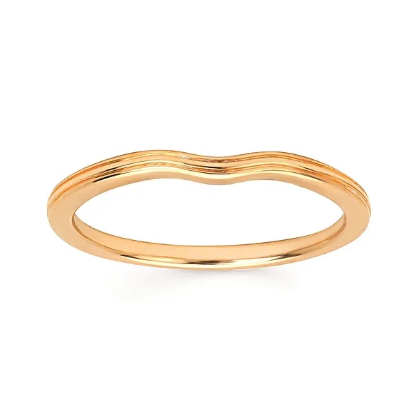 Curved Gold Wedding Band Redlands Jewelers Redlands, CA