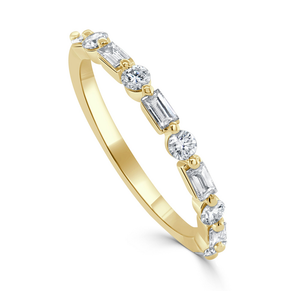0.38ctw Baguette and Round Diamond Ring, 14kt Yellow Gold Redlands Jewelers Redlands, CA
