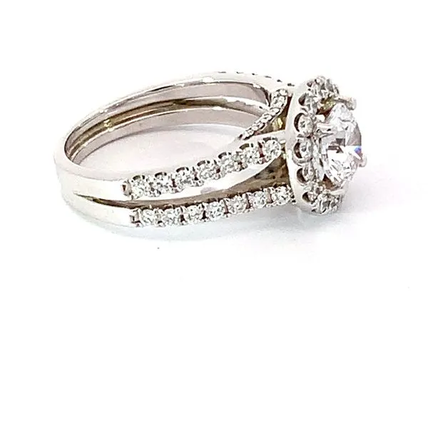 Diamond Halo Semi-Mount with Split Shank Image 2 Redlands Jewelers Redlands, CA