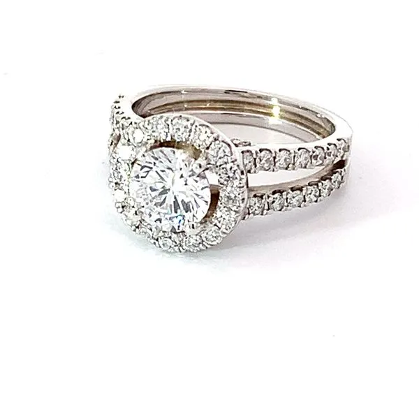 Diamond Halo Semi-Mount with Split Shank Image 3 Redlands Jewelers Redlands, CA