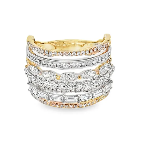 Diamond Multi-Row Fashion Band, 14kt White & Yellow Gold Redlands Jewelers Redlands, CA