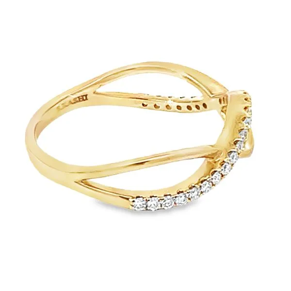 Contemporary Diamond Twist Band Image 2 Redlands Jewelers Redlands, CA