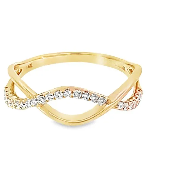 Contemporary Diamond Twist Band Image 3 Redlands Jewelers Redlands, CA