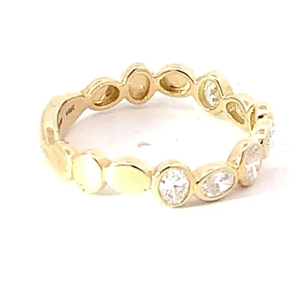 Oval Bezel Set Diamond Band Image 2 Redlands Jewelers Redlands, CA