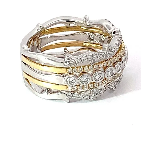 Luxurious Two-Tone Diamond Band Image 2 Redlands Jewelers Redlands, CA