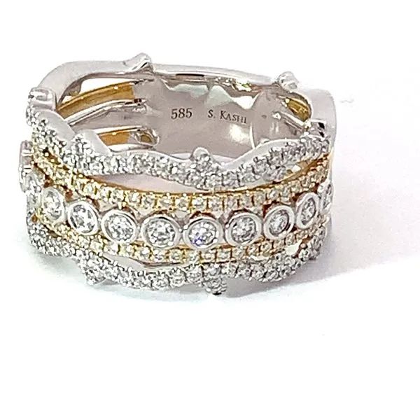 Luxurious Two-Tone Diamond Band Image 3 Redlands Jewelers Redlands, CA