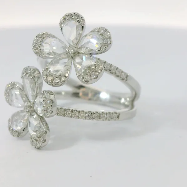 Floral White Gold Diamond Ring Image 3 Redlands Jewelers Redlands, CA