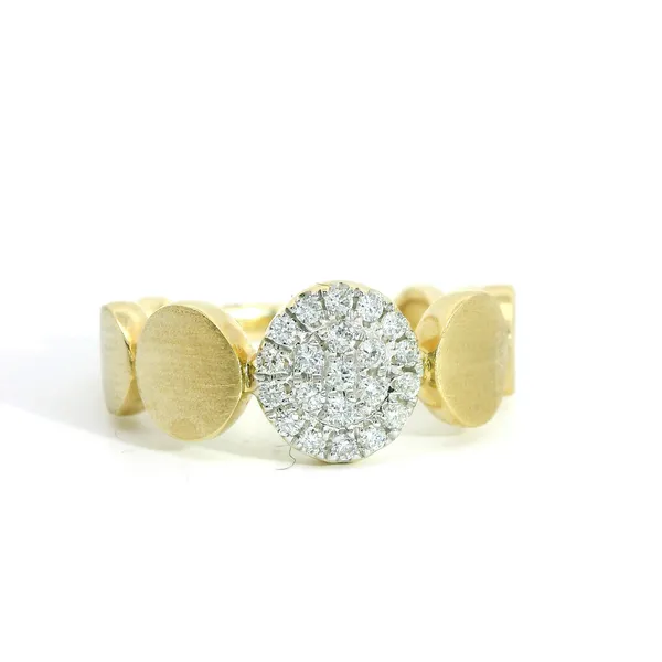 Diamond & Brushed Yellow Gold Ring Redlands Jewelers Redlands, CA