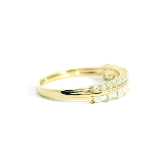 Round and Baguette Diamond Dual Band Ring Image 2 Redlands Jewelers Redlands, CA