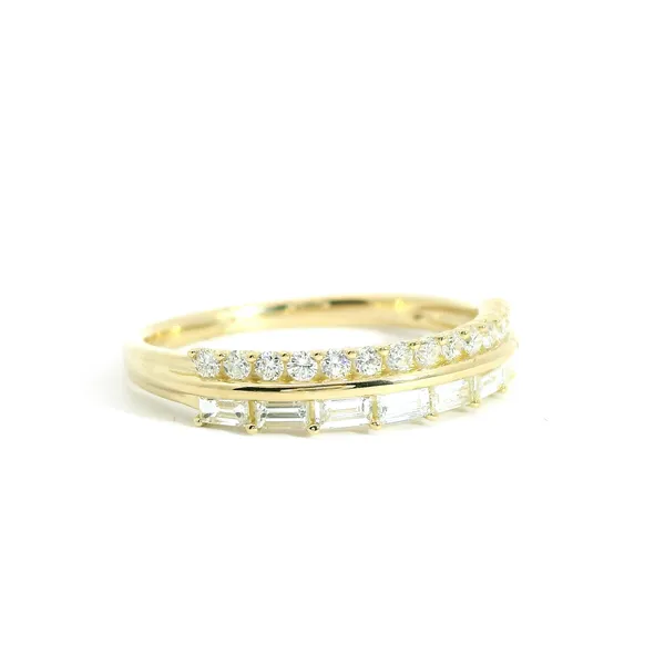 Round and Baguette Diamond Dual Band Ring Redlands Jewelers Redlands, CA
