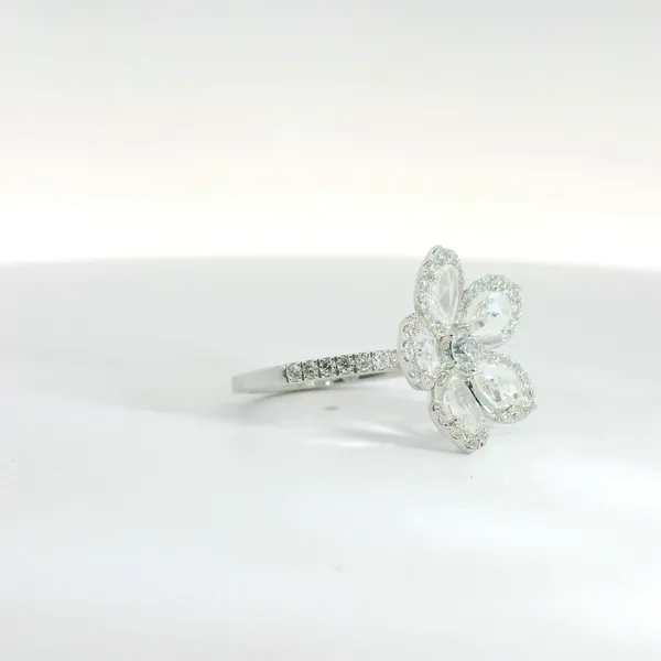 Diamond Flower Ring Image 2 Redlands Jewelers Redlands, CA