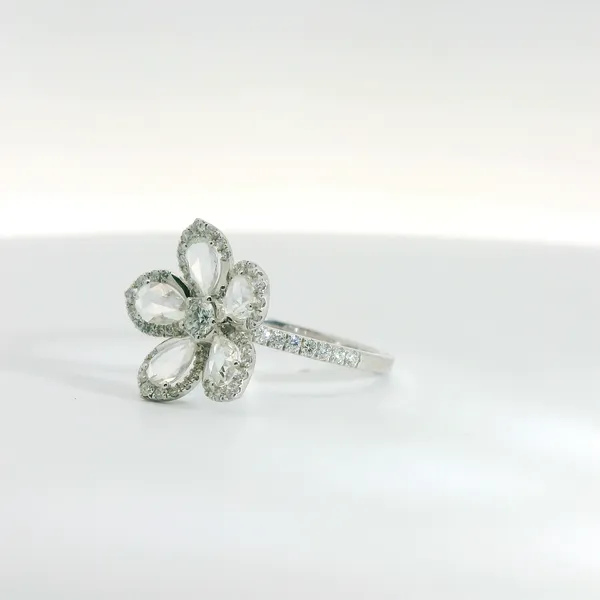 Diamond Flower Ring Image 3 Redlands Jewelers Redlands, CA