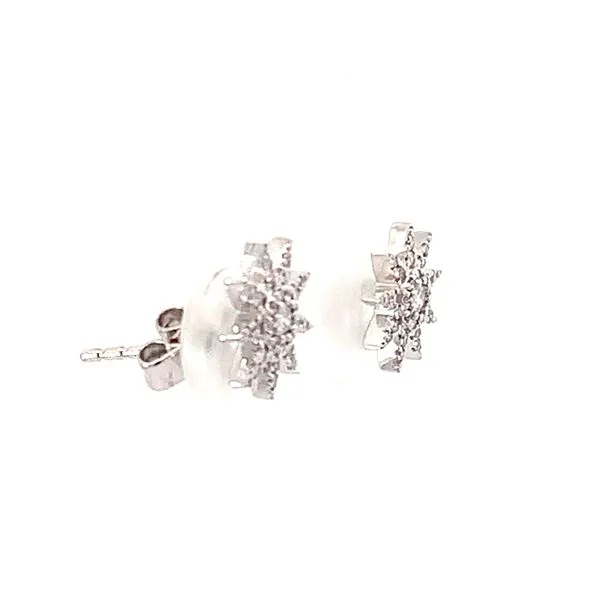 Starburst Diamond Earrings Image 2 Redlands Jewelers Redlands, CA