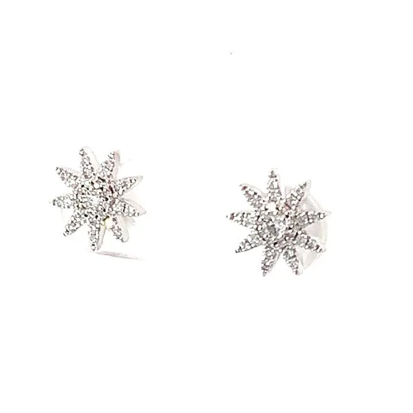 Starburst Diamond Earrings Image 3 Redlands Jewelers Redlands, CA