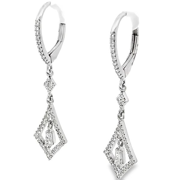 Diamond Dangle Earrings Image 3 Redlands Jewelers Redlands, CA