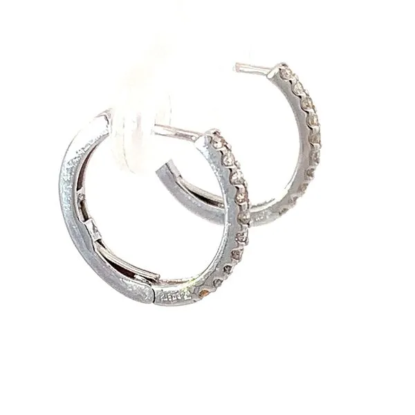 Diamond Hoop Earrings Image 2 Redlands Jewelers Redlands, CA