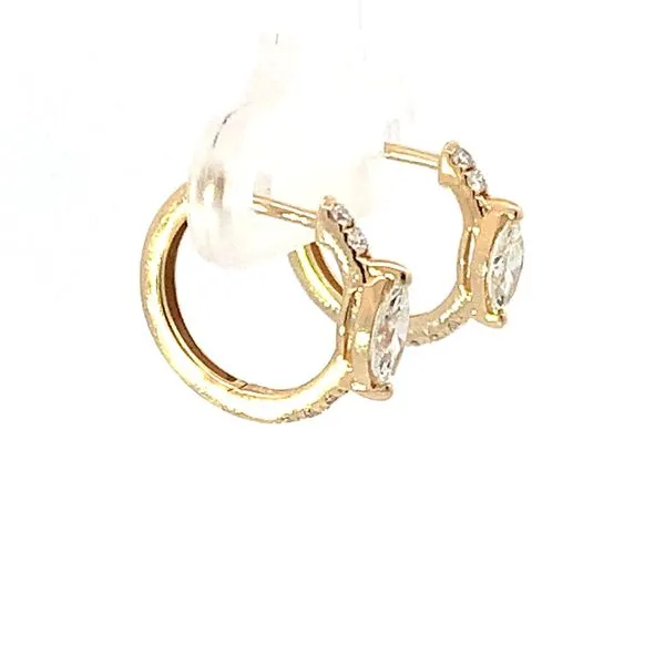 Marquise Diamond Hoop Earrings Image 2 Redlands Jewelers Redlands, CA