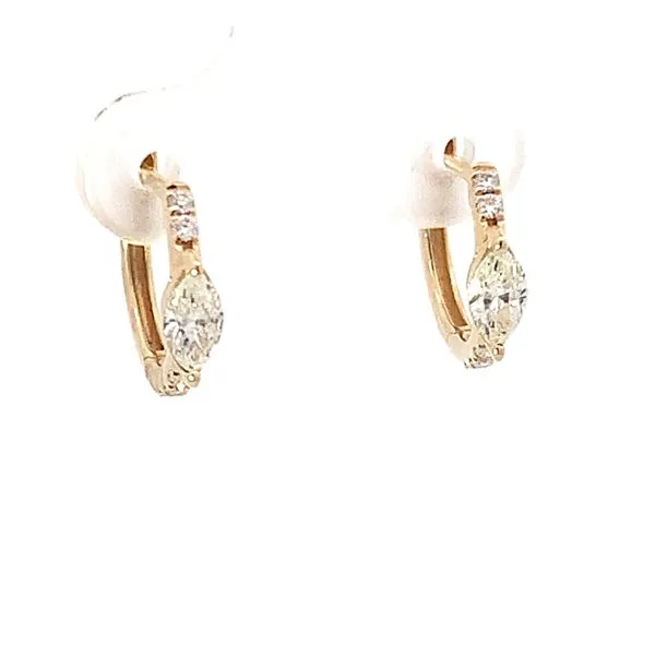 Marquise Diamond Hoop Earrings Redlands Jewelers Redlands, CA