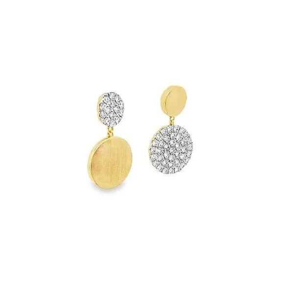 Diamond Brushed Earrings Image 2 Redlands Jewelers Redlands, CA
