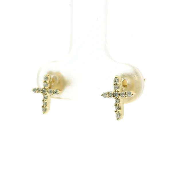 Cross Diamond Earrings Image 3 Redlands Jewelers Redlands, CA