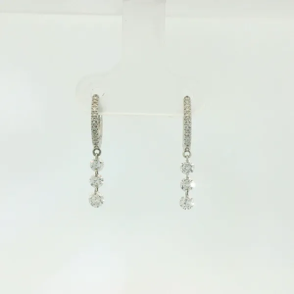 Diamond Huggie Hoop with Dangle Redlands Jewelers Redlands, CA