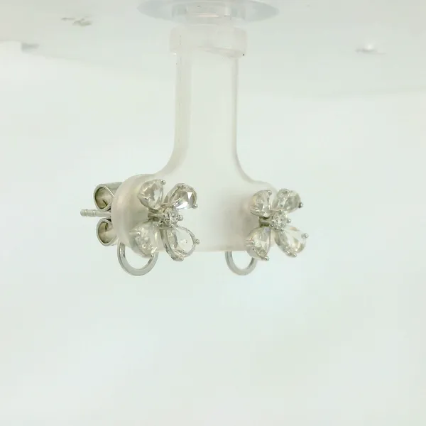 Floral Diamond Stud Earrings Image 2 Redlands Jewelers Redlands, CA