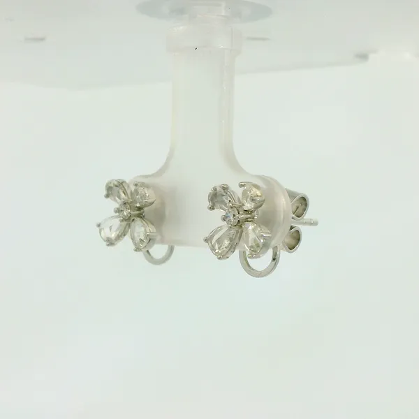 Floral Diamond Stud Earrings Image 3 Redlands Jewelers Redlands, CA