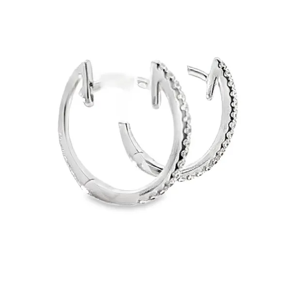 Diamond Hoop Earrings Image 2 Redlands Jewelers Redlands, CA