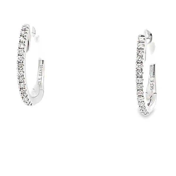 Diamond Hoop Earrings Image 3 Redlands Jewelers Redlands, CA