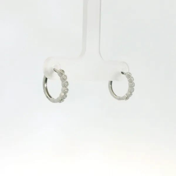 Diamond Hoop Earrings Image 2 Redlands Jewelers Redlands, CA