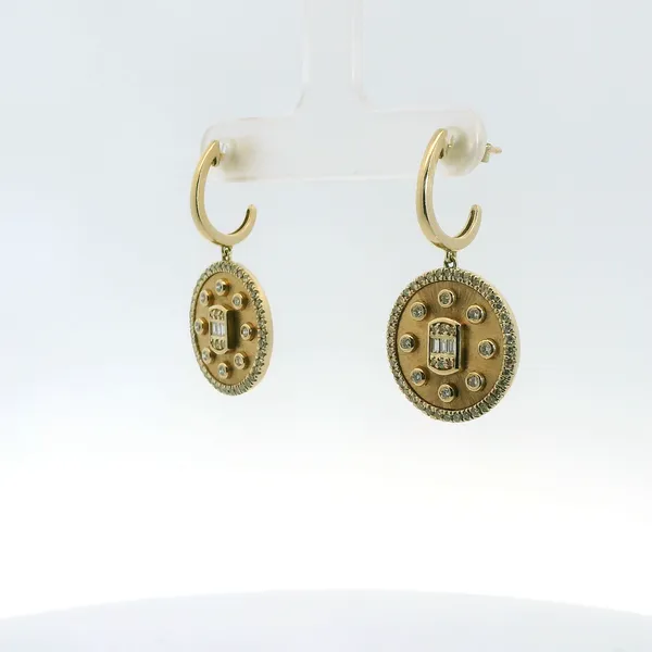 Diamond Geometric Earrings Image 3 Redlands Jewelers Redlands, CA