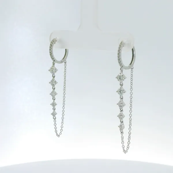 Diamond Drop Earrings Image 3 Redlands Jewelers Redlands, CA
