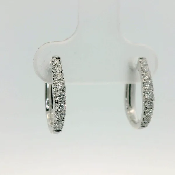 Diamond Hoop Earrings Image 2 Redlands Jewelers Redlands, CA