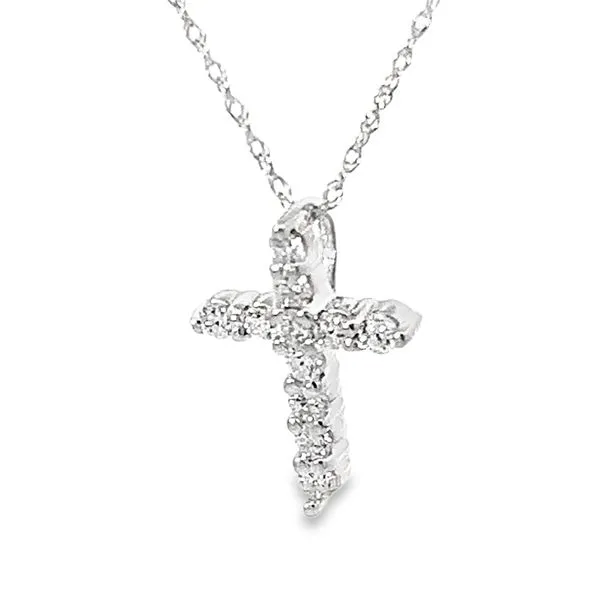 Elegant Diamond Cross Necklace Image 2 Redlands Jewelers Redlands, CA
