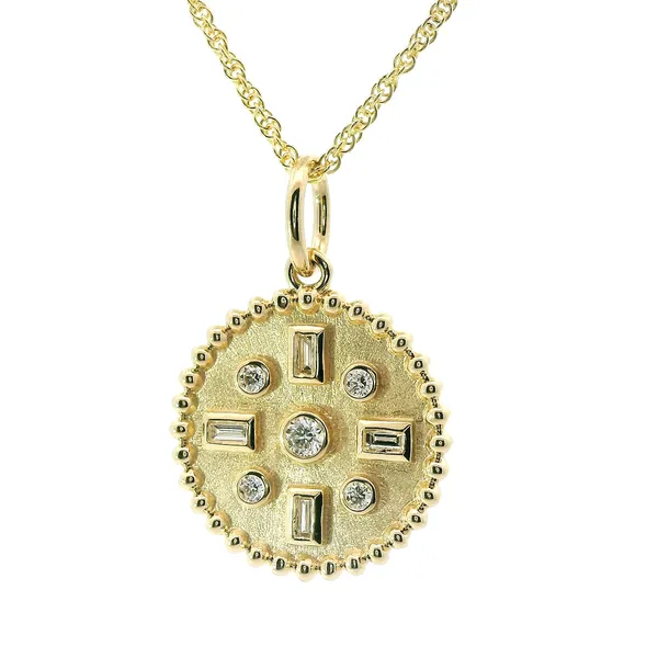 Gold Diamond Pendant & Chain Image 4 Redlands Jewelers Redlands, CA