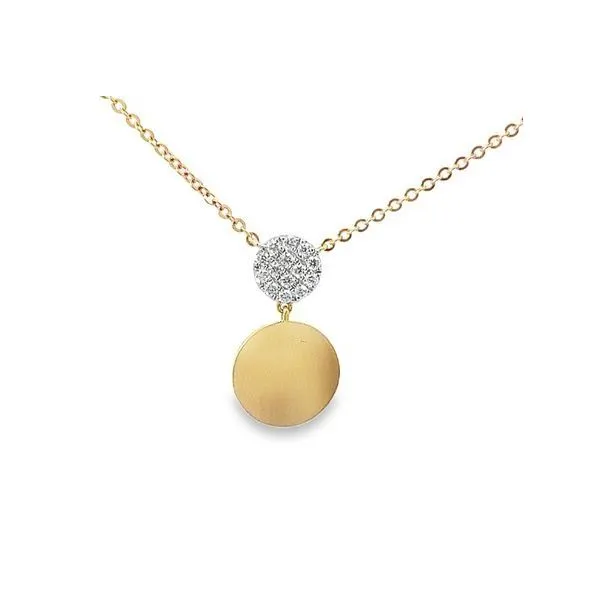 Diamond Brushed Pendant Necklace Redlands Jewelers Redlands, CA