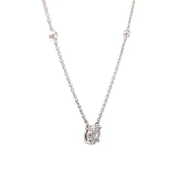 Diamond and Bezel Accent Necklace Image 3 Redlands Jewelers Redlands, CA