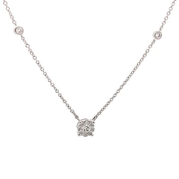 Diamond and Bezel Accent Necklace Redlands Jewelers Redlands, CA