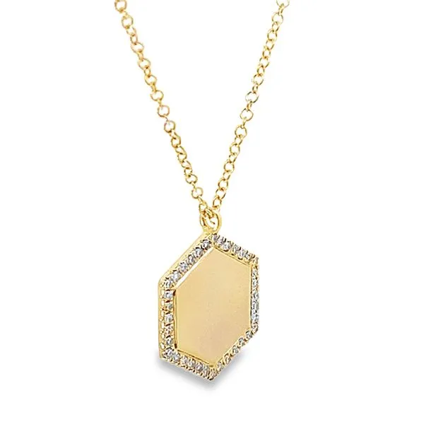 Hexagonal Diamond Necklace Image 2 Redlands Jewelers Redlands, CA